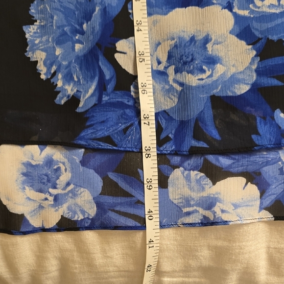 INC International Concepts Blue Floral Asymmetrical Dress - Picture 10 of 14